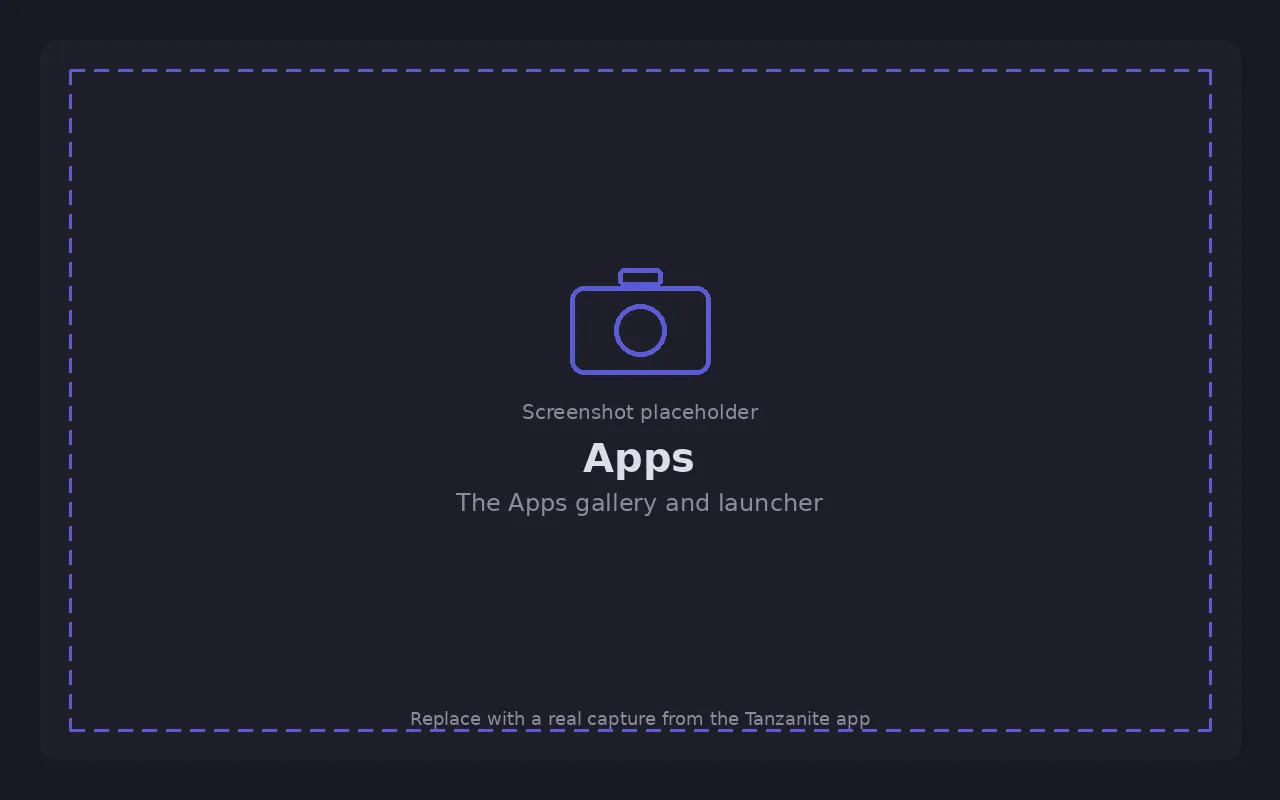 The Apps gallery